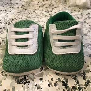 Green baby sneakers